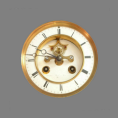 French Open Escapement Clock Movement Front With Dial