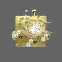 Urgos UW 32 Series Westminster Chime Grandfather Clock Movement - Small Cable Driven Movement Front