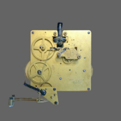 Welby Floating Balance Wheel Chime Clock Movement Back