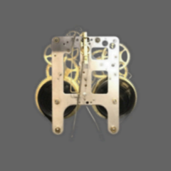 Gilbert Steel Plate Time And Strike Clock Movement Back