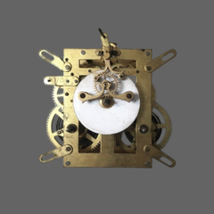 New Haven Open Escapement Time And Strike Clock Movement Front